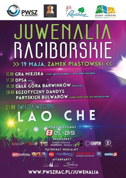 Juwenalia Raciborskie 2017 na Zamku Piastowskim - 8.5.2017 r.