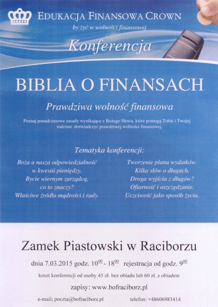 Konferencja Biblia o Finansach - 10.2.2015 r.