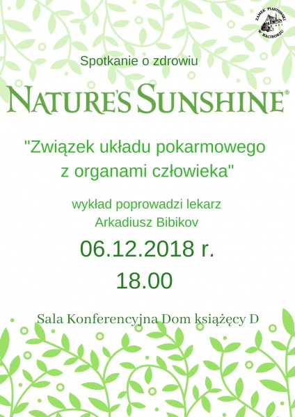 Nature’s Sunshine – spotkanie o zdrowiu na Zamku Piastowskim