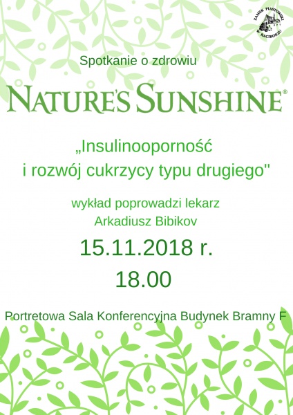 Nature’s Sunshine – Zamek zaprasza na spotkanie o zdrowiu