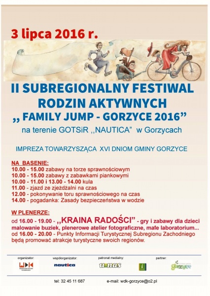 Zamkowy PIT weźmie udział w II SUBREGIONALNYM FESTIWALU RODZIN AKTYWNYCH - 27.6.2016 r.