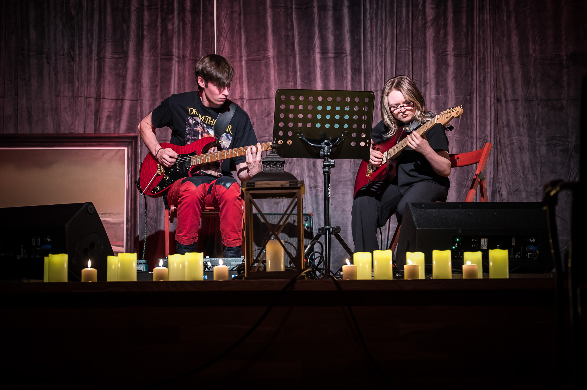 Na zdjęciu Anna Łachut oraz Michał Kunicki, studenci Państwowej Akademii Nauk Stosowanych w Nysie na kierunku jazz i muzyka rozrywkowa