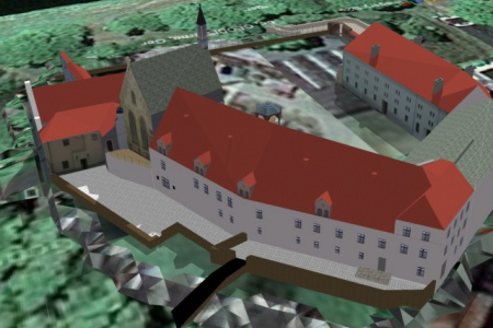 Zamek raciborski w Google Earth