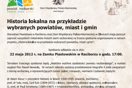 Wielcy raciborzanie - wykład na Zamku