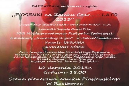 Piosenki na Zamku Czar ... - Lato 2013