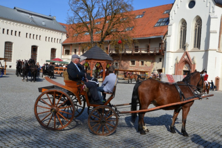 Uczestnicy Hubertusa na Zamku Piastowskim
