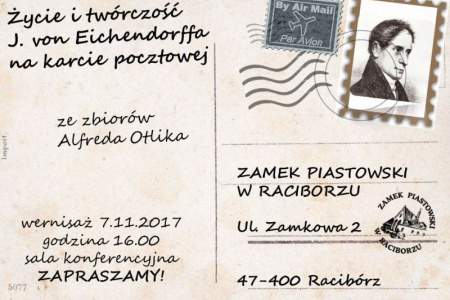 „Życie i twórczość Josepha Freiherra von Eichendorffa na karcie pocztowej” - Zamek Piastowski zaprasza na nową wystawę