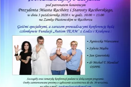 „Porozmawiajmy o autyzmie” - konferencja szkoleniowo - naukowa wkrótce na Zamku Piastowskim