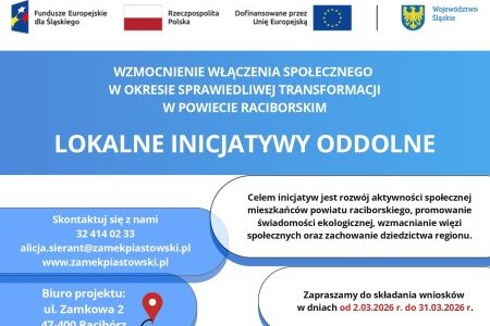 Nab&oacute;r na inicjatywy oddolne &ndash; powiat raciborski