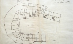 Plan Zamku przed pożarem w 1858 r. 