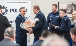 Policja skorzystała z gościnności Powiatu Raciborskiego – roczna odprawa w Zamku Piastowskim (19)