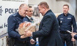 Policja skorzystała z gościnności Powiatu Raciborskiego – roczna odprawa w Zamku Piastowskim (4)