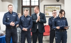 Policja skorzystała z gościnności Powiatu Raciborskiego – roczna odprawa w Zamku Piastowskim (6)