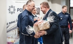 Policja skorzystała z gościnności Powiatu Raciborskiego – roczna odprawa w Zamku Piastowskim (9)
