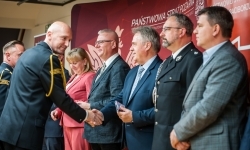 Dzień Strażaka 2025. Uroczystości powiatowe na Zamku Piastowskim w Raciborzu (15)