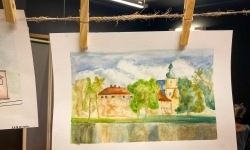 Art Camp na Zamku Piastowskim: Młodzi tw&oacute;rcy malują historię i przyszłość raciborskich zabytk&oacute;w (2)