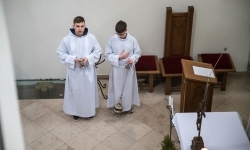 Wyjątkowa Msza Święta w kaplicy zamkowej. Odprawili ją Krzyżacy  (11)