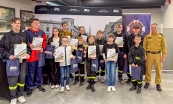 Wiedza pożarnicza bez tajemnic. Powiatowy turniej Młodzież Zapobiega Pożarom na Zamku Piastowskim (6)