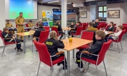 Wiedza pożarnicza bez tajemnic. Powiatowy turniej Młodzież Zapobiega Pożarom na Zamku Piastowskim (5)