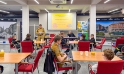 Wiedza pożarnicza bez tajemnic. Powiatowy turniej Młodzież Zapobiega Pożarom na Zamku Piastowskim (9)