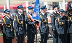 Strażacy Powiatu Raciborskiego świętowali na dziedzińcu Zamku Piastowskiego w Raciborzu (10)