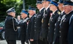 Strażacy Powiatu Raciborskiego świętowali na dziedzińcu Zamku Piastowskiego w Raciborzu (16)