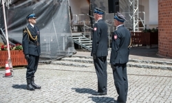Strażacy Powiatu Raciborskiego świętowali na dziedzińcu Zamku Piastowskiego w Raciborzu (1)