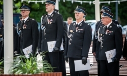Strażacy Powiatu Raciborskiego świętowali na dziedzińcu Zamku Piastowskiego w Raciborzu (4)