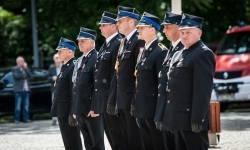 Strażacy Powiatu Raciborskiego świętowali na dziedzińcu Zamku Piastowskiego w Raciborzu (2)