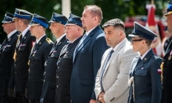 Strażacy Powiatu Raciborskiego świętowali na dziedzińcu Zamku Piastowskiego w Raciborzu (14)