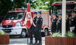 Strażacy Powiatu Raciborskiego świętowali na dziedzińcu Zamku Piastowskiego w Raciborzu (15)