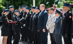 Strażacy Powiatu Raciborskiego świętowali na dziedzińcu Zamku Piastowskiego w Raciborzu (3)