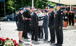Strażacy Powiatu Raciborskiego świętowali na dziedzińcu Zamku Piastowskiego w Raciborzu (7)