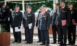 Strażacy Powiatu Raciborskiego świętowali na dziedzińcu Zamku Piastowskiego w Raciborzu (8)