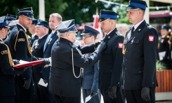 Strażacy Powiatu Raciborskiego świętowali na dziedzińcu Zamku Piastowskiego w Raciborzu (9)