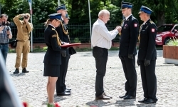 Strażacy Powiatu Raciborskiego świętowali na dziedzińcu Zamku Piastowskiego w Raciborzu (12)
