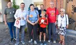 G&oacute;rnośląskie Camino zakończyło się w Raciborzu. Pamiątkowa tabliczka zostanie na zamku (4)