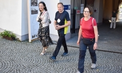 G&oacute;rnośląskie Camino zakończyło się w Raciborzu. Pamiątkowa tabliczka zostanie na zamku (4)