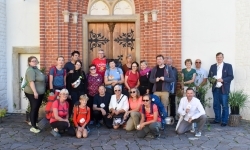 G&oacute;rnośląskie Camino zakończyło się w Raciborzu. Pamiątkowa tabliczka zostanie na zamku (1)
