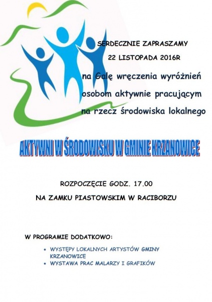 Aktywni w środowisku w Gminie Krzanowice - 15.11.2016 r.