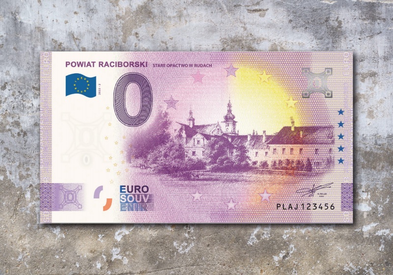 Banknot 0 EURO przedstawiający Stare Opactwo w Rudach już niebawem w sprzedaży