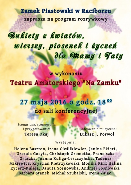 „Bukiety z kwiatów, wierszy, piosenek i życzeń dla Mamy i Taty”