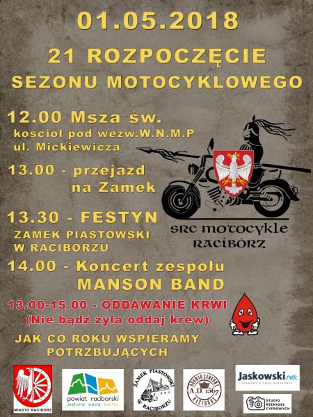 Inauguracja 21. sezonu motocyklowego niebawem na Zamku Piastowskim