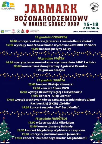 Jarmark Bożonarodzeniowy w Krainie Górnej Odry na Zamku Piastowskim