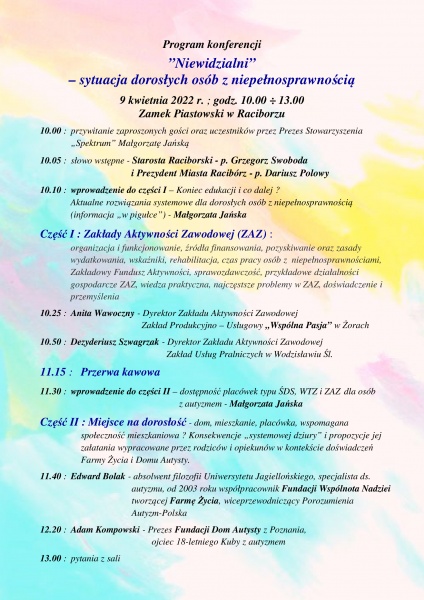Konferencja „Niewidzialni” - sytuacja dorosłych osób z niepełnosprawnością