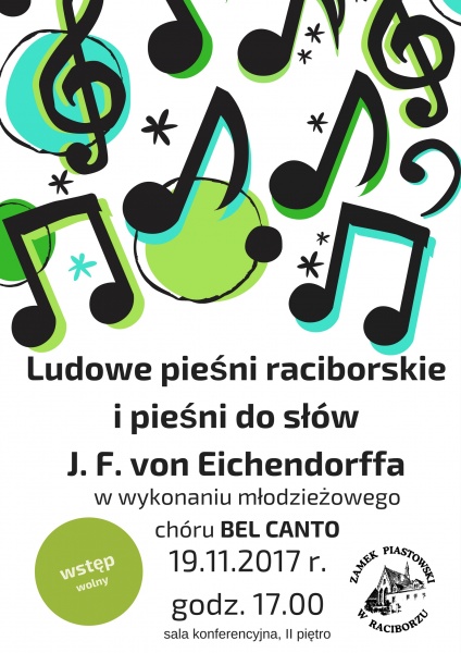 Młodzieżowy chór „Bel Canto” już wkrótce ponownie zaśpiewa na Zamku Piastowskim - 7.11.2017 r.