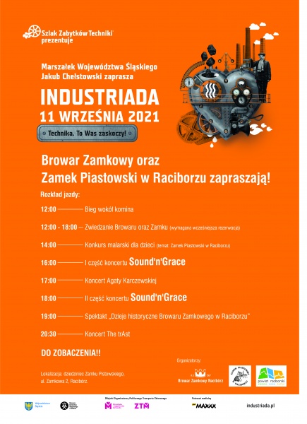 Już w najbliższą sobotę w dawnej siedzibie Piastów święto Szlaku Zabytków Techniki - Industriada 202
