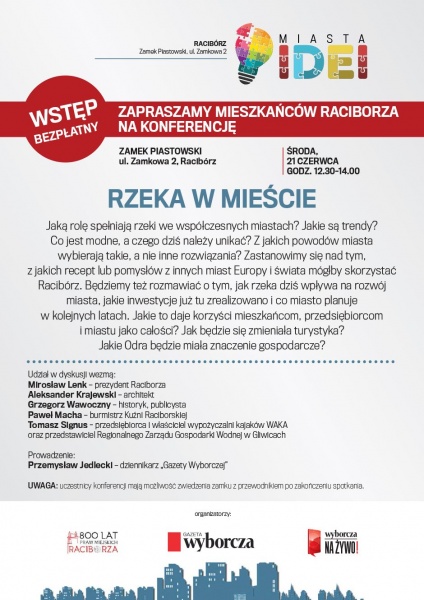 Zaproszenie na konferencję „MIASTA IDEI – RACIBÓRZ”