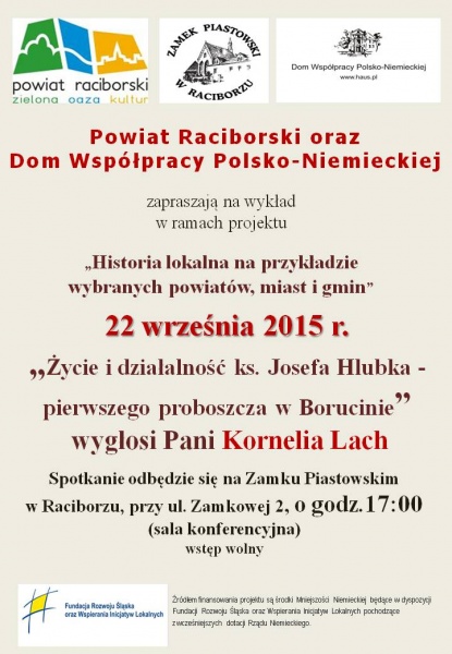 Życie i działalność ks. Josefa Hlubka - 4.8.2015 r.