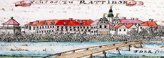 Zamek Raciborski na starej rycinie